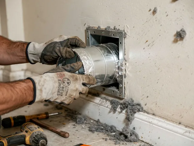 Professional dryer vent repair and installation by Littleton Dryer Vent Cleaning in Littleton