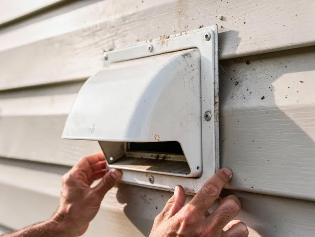 Littleton Dryer Vent Cleaning technician delivering thorough residential dryer vent cleaning service in Littleton